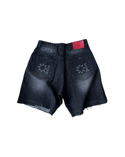 Black Denim Shorts (Unisex)